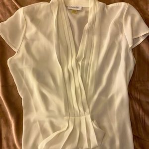 Sheer white Calvin Klein Blouse